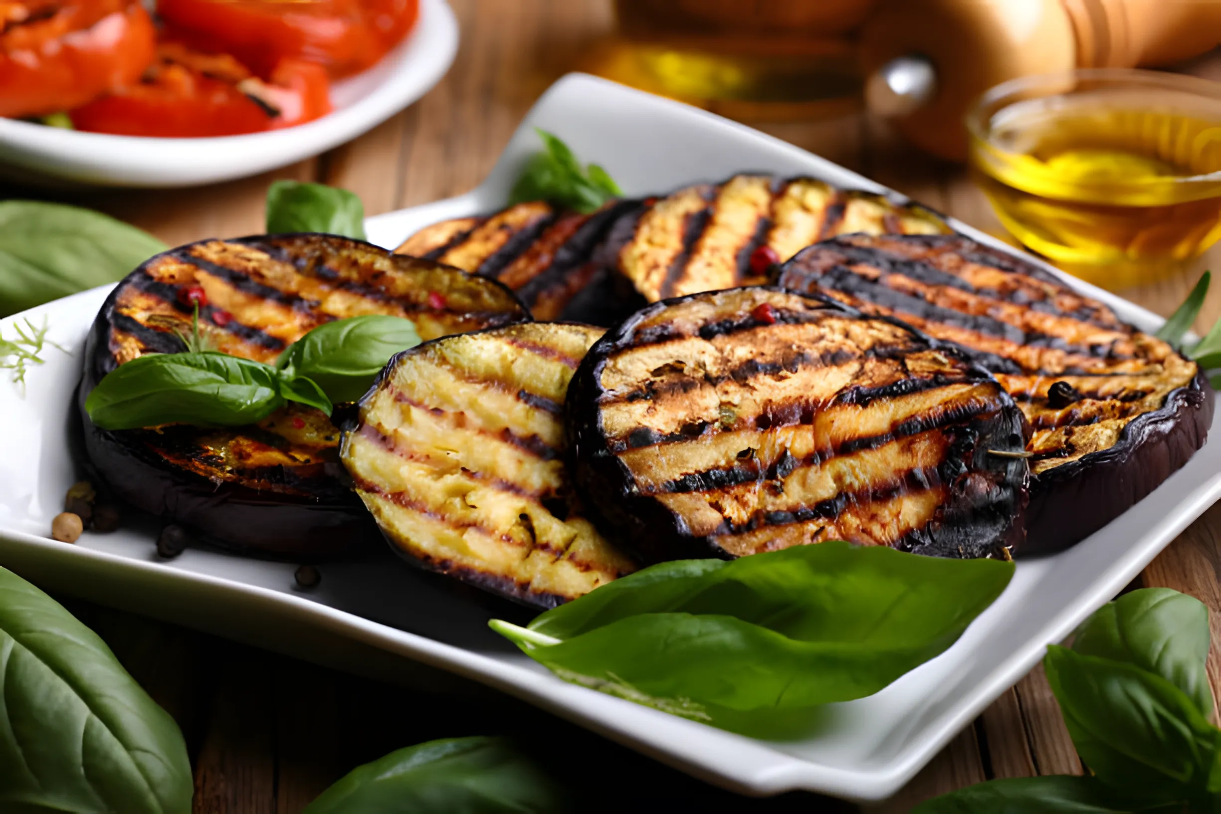 Aubergine med hytteost