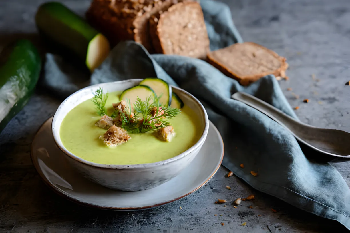 Hvilken suppe skal man spise før efteråret? Jo, en meget velsmagende courgettesuppe. Nærende, sund og meget let for sjælen