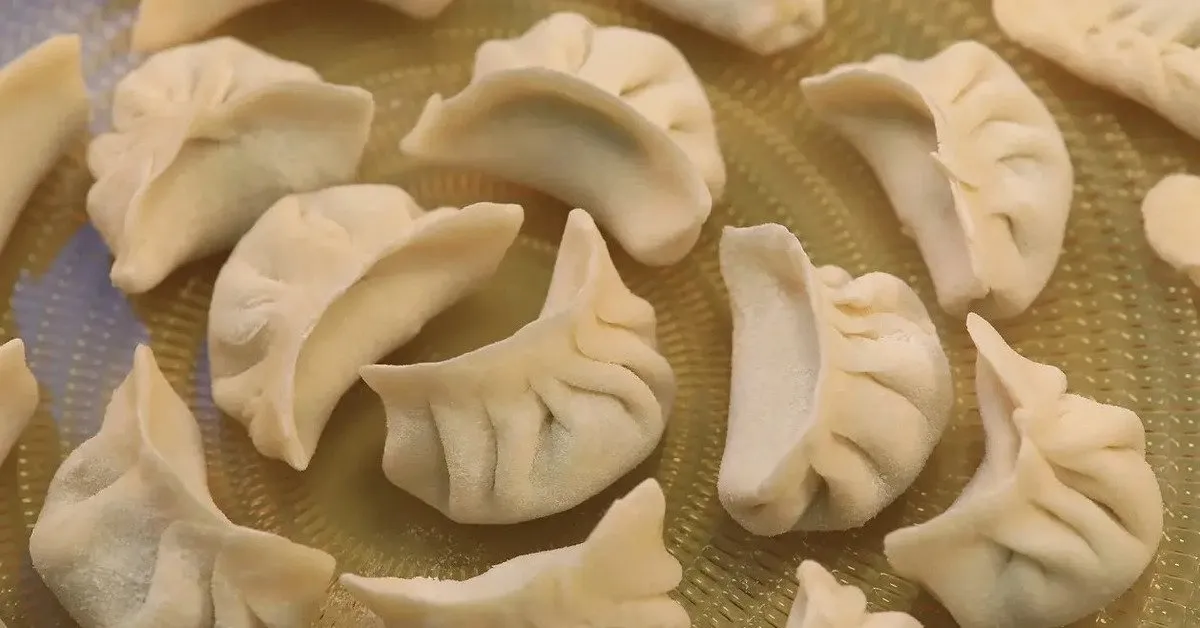 Kinesiske dumplings med kød og kål