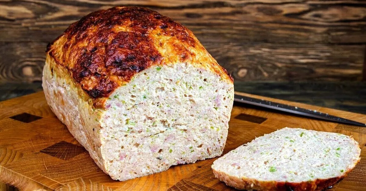 Meat bread med courgette i ovnen