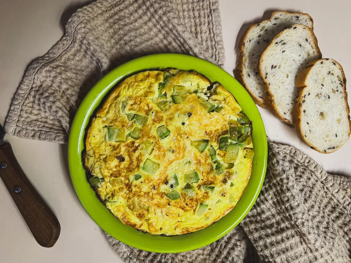 Osteomelet med courgette