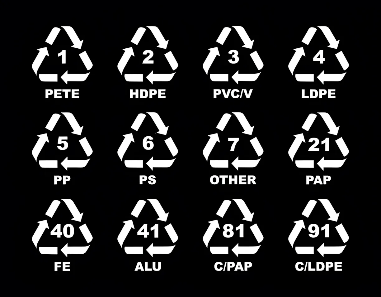 The Recycling Mark: Afsløring af mysteriet om koder til plastbeholdere